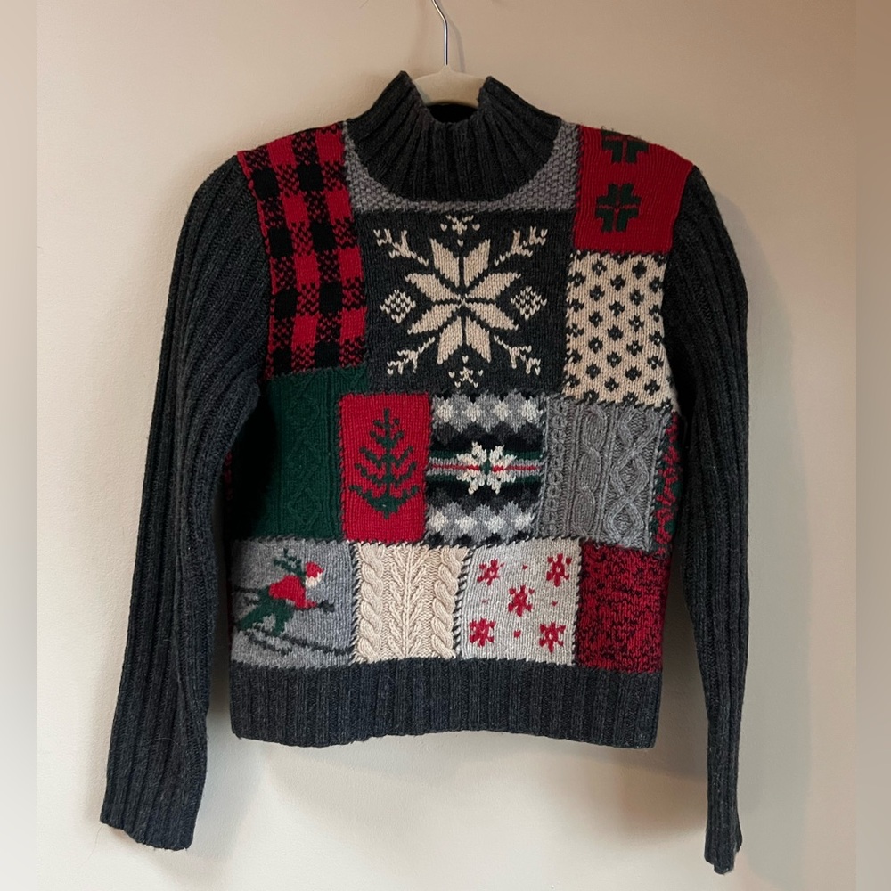 VTG Ralph Lauren iconic winter themed 100% lambswool ski sweater